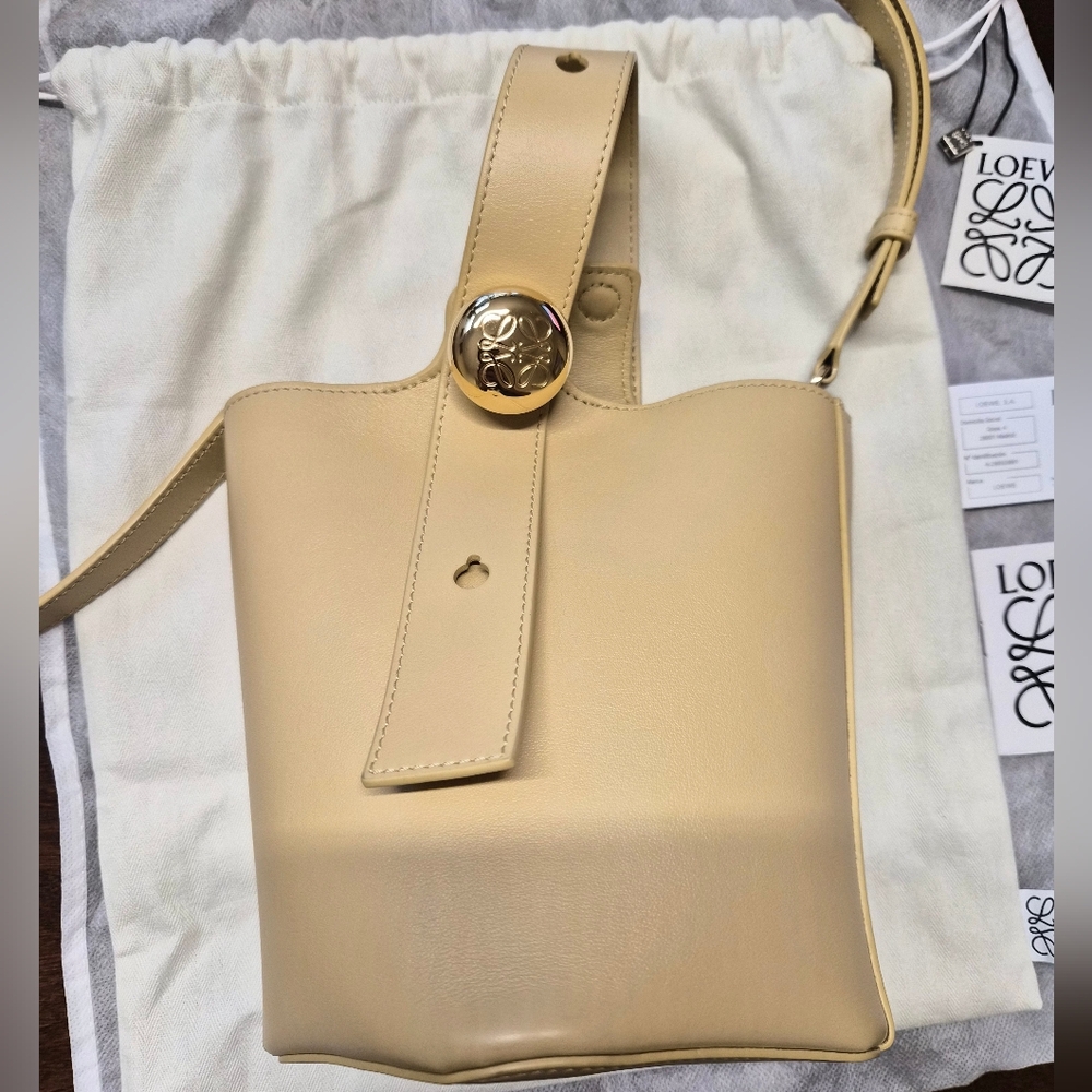 Loewe Mini Bucket Bag Smooth calfskin Dark Butter - Picture 2 of 8